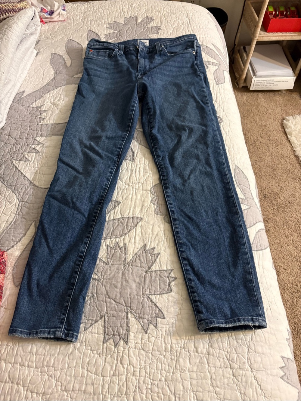 Hudson Jeans Women's Skinny Mid/Dark Blue Stretch Denim
